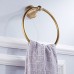 BLISSPORTE Bathroom Towel Ring Holder by Bath Hardware Hand Towel Ring Kitchen Antique Brass Round Ring Towel Rack Set Wall Mount Brushed - B0749RF2B1